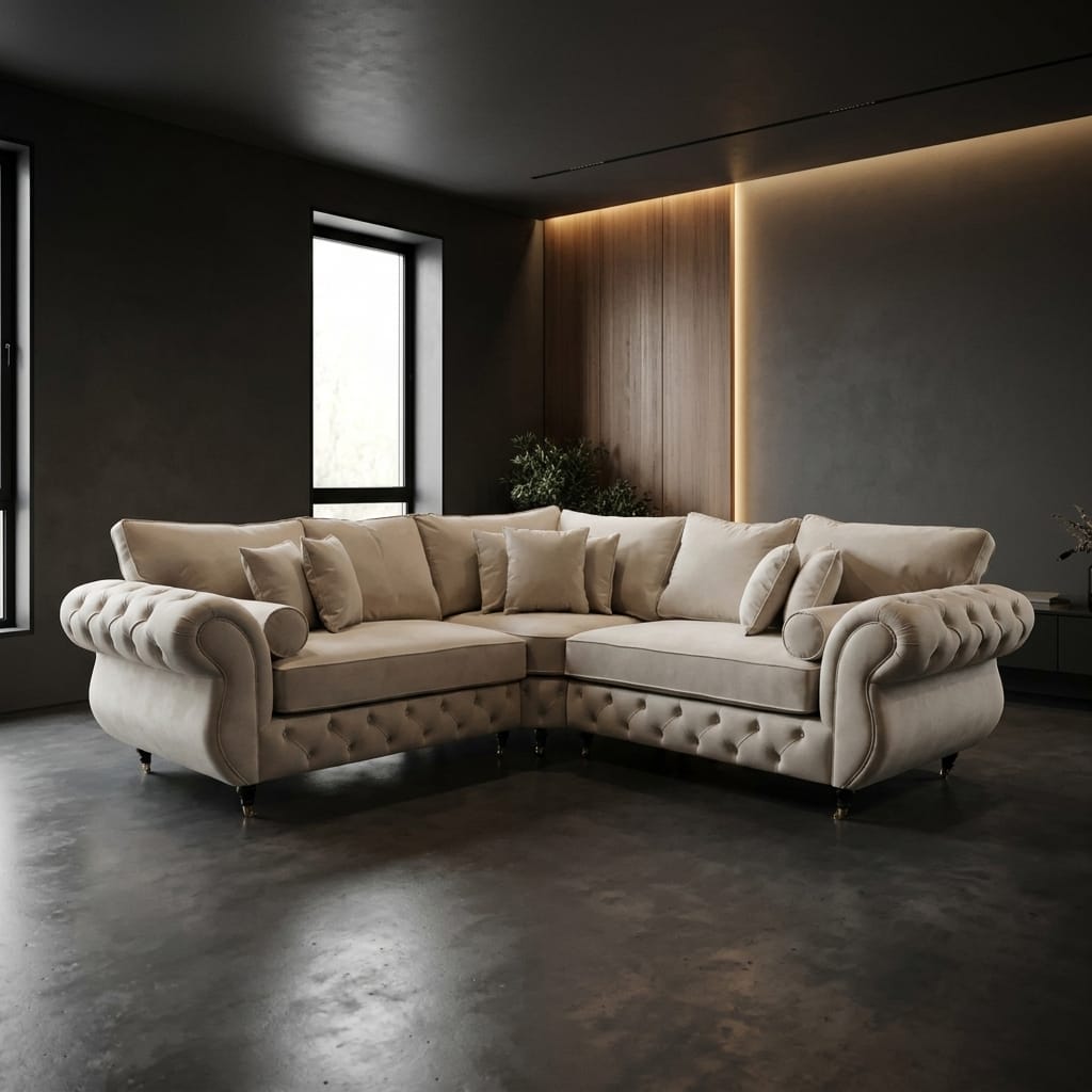 Rio Chesterfield Corner High Back — corner sofa for sale in the UK, cash on delivery
